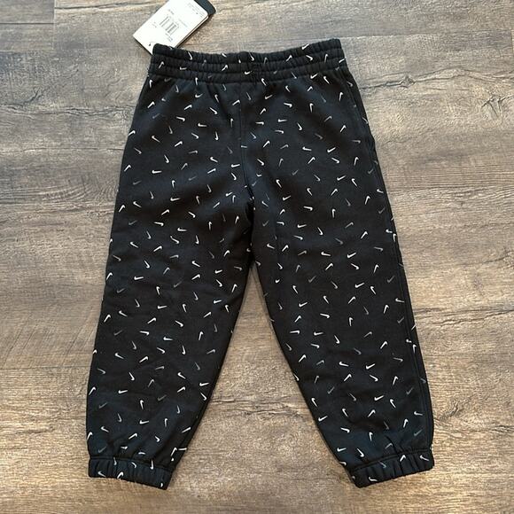 Nike Size 4 Black Swoosh Sweatpant Joggers - Picture 8 of 8